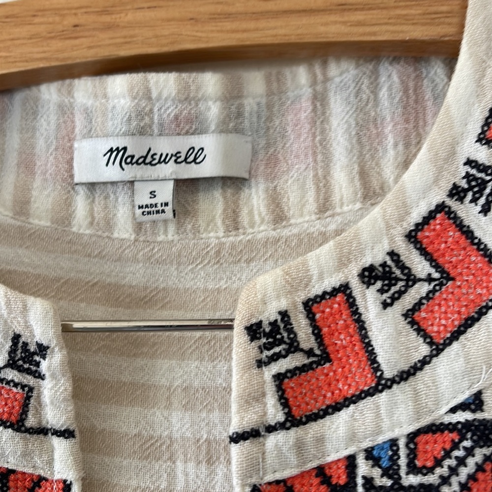 Madewell Belize Embroidered Swim Cover Up Tunic S Small - Picture 3 of 6